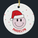 Ornamento De Cerâmica Engraçado Papais noeis de diversão da família forç<br><div class="desc">Não sabemos se notou, mas as férias estão se aproximando. E isso significa que você precisa começar a pensar sobre o presente perfeito para seus entes queridos — e que melhor maneira de fazer isso do que com um ornamento personalizado do Papai Noel feliz? Oferecemos este adorável ornamento facial feliz...</div>