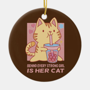 Ornamento De Cerâmica Engraçado Por Trás De Cada Garota Forte É A Gota D