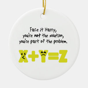 Ornamento De Cerâmica Engraçado problema matemático