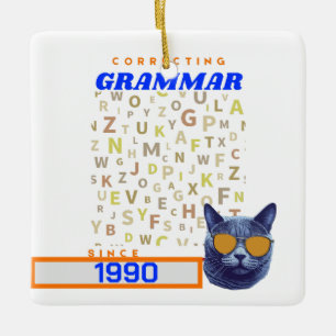 Ornamento De Cerâmica Engraçado professor de inglês - Corrigindo sua gra