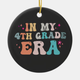 Ornamento De Cerâmica Engraçado voltar à escola na minha professora do 4