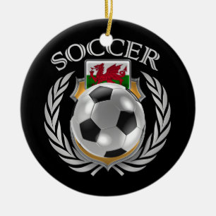 Ornamento De Cerâmica Engrenagem do fã do futebol 2016 de Wales