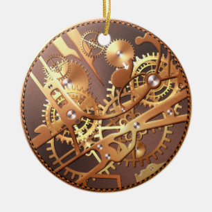 Ornamento De Cerâmica engrenagens do relógio do steampunk