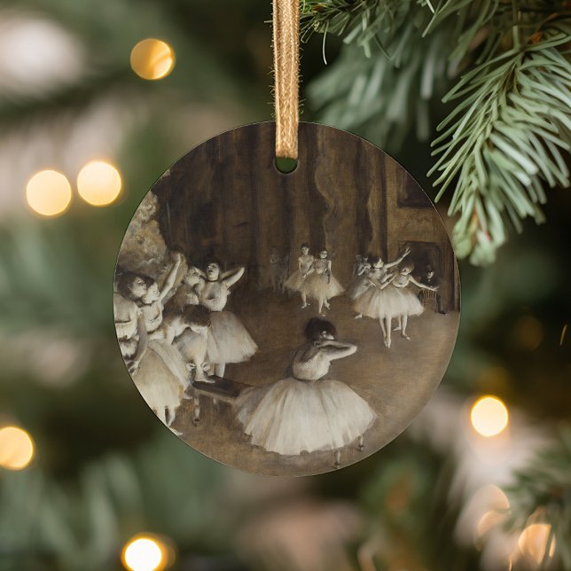 Ornamento De Cerâmica Ensaio do balé no Palco | Edgar Degas (Criador carregado)
