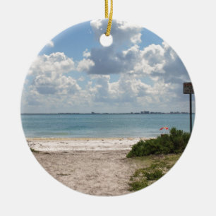 Ornamento De Cerâmica Entrada à praia de Sanibel