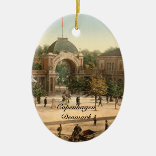 Ornamento De Cerâmica Entrada Copenhaga do parque de Tivoli