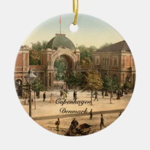 Ornamento De Cerâmica Entrada Copenhaga do parque de Tivoli