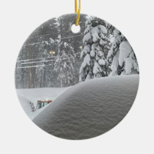 Ornamento De Cerâmica Entrada Neve