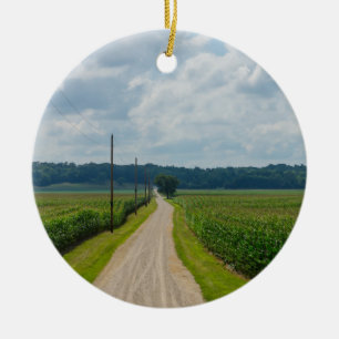 Ornamento De Cerâmica Entre Campos De Milho