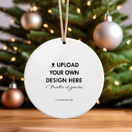 Ornamento De Cerâmica Envie Sua Própria Foto Natal Dupla Face Personaliz