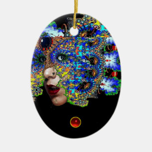 Ornamento De Cerâmica EPHEMERAL, Rua Vermelha, Espírito Azul