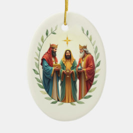 Ornamento De Cerâmica Epiphany Three Wise Men Kings God's Peace Blessing
