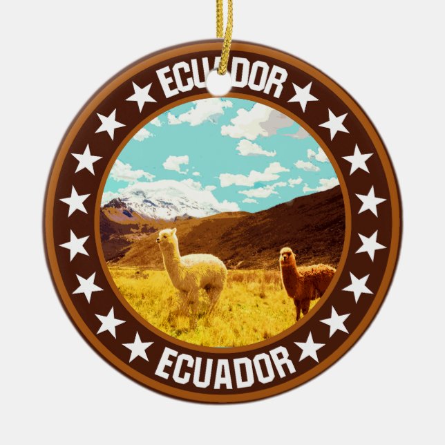 Ornamento De Cerâmica Equador (Frente)