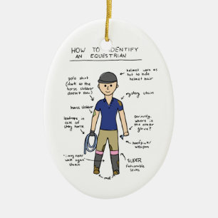 Ornamento De Cerâmica Equestre