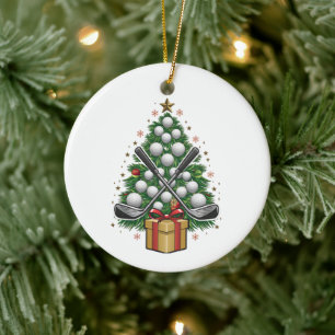 Ornamento De Cerâmica Equipamento de Golfe Árvore de Natal Golfe de Nata
