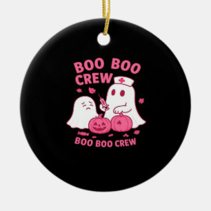 Ornamento De Cerâmica Equipe Boo Boo Enfermeira Divertida Fantasma de Ha