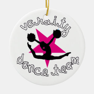 Ornamento De Cerâmica Equipe da dança de Pom