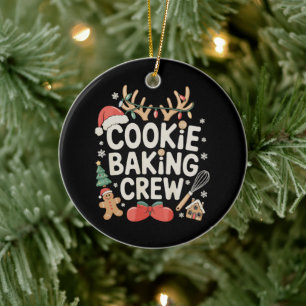 Ornamento De Cerâmica Equipe de Assar Biscoitos Rena Chifres Biscoito de