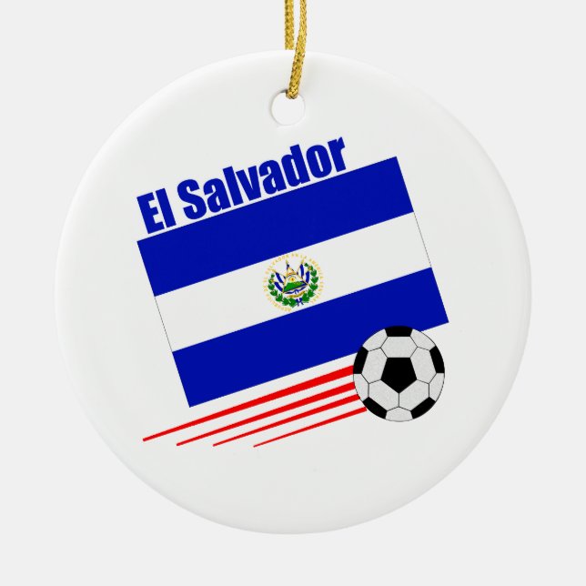 Ornamento De Cerâmica Equipe de futebol de El Salvador (Frente)