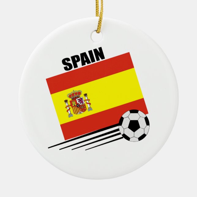 Ornamento De Cerâmica Equipe de futebol espanhola (Frente)