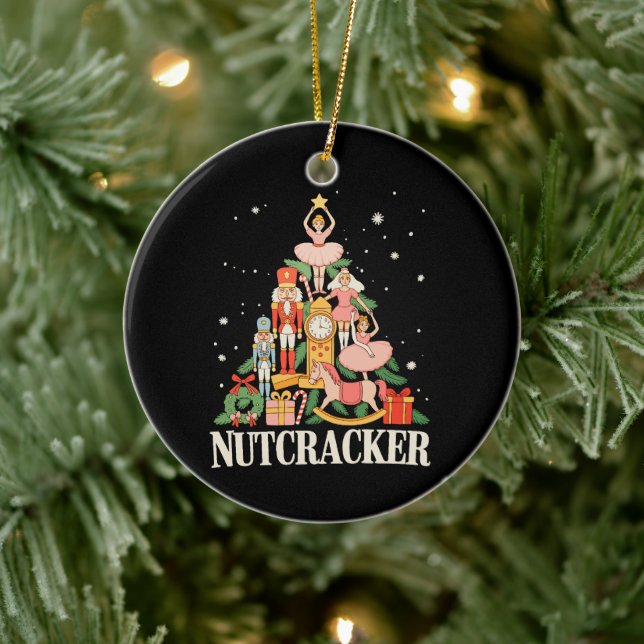 Ornamento De Cerâmica Equipe de Nutcracker de Natal Ballet Dança Xmas (Árvore)