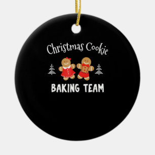 Ornamento De Cerâmica Equipe de panificação de biscoitos de Natal p