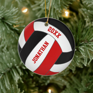 Ornamento De Cerâmica equipe vermelha personalizada cor voleibol masculi