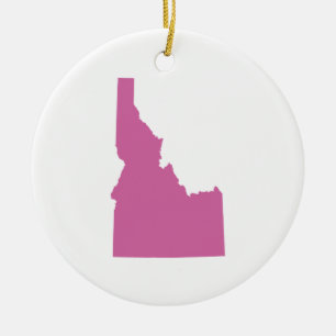 Ornamento De Cerâmica Esboço do estado de Idaho