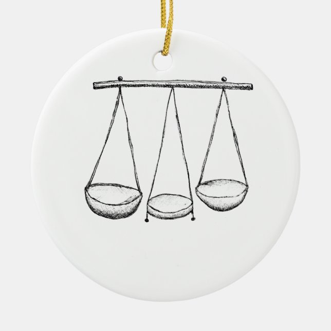 Ornamento De Cerâmica Escala (Frente)