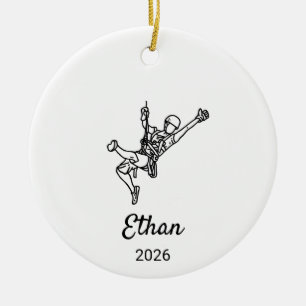 Ornamento De Cerâmica Escalada em Rocha Personalizada, Presente para men