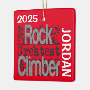 Ornamento De Cerâmica Escalador de Rock PERSONALIZADO