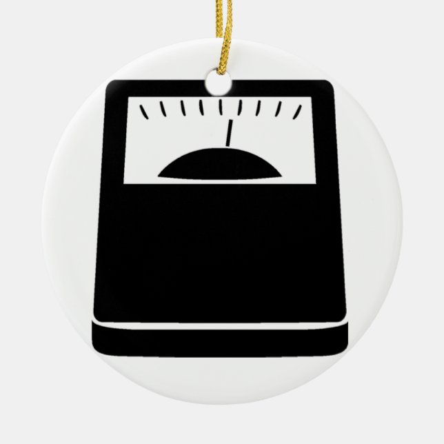 Ornamento De Cerâmica Escalas de peso (Frente)