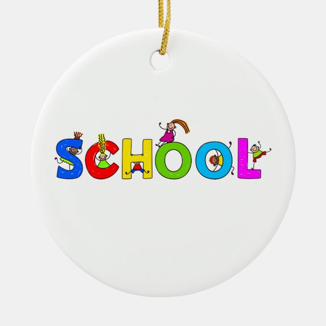 Ornamento De Cerâmica Escola (Frente)