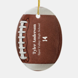 Ornamento De Cerâmica Escola de Futebol Moderna e Número do Jogador