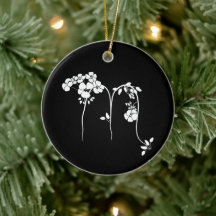 Escorpião signo floral zodiaco preto