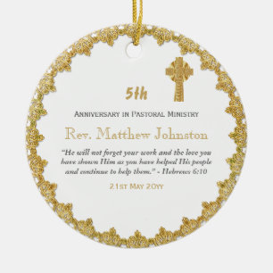 Ornamento De Cerâmica Escritura Personalizada de Aniversário de Coorden