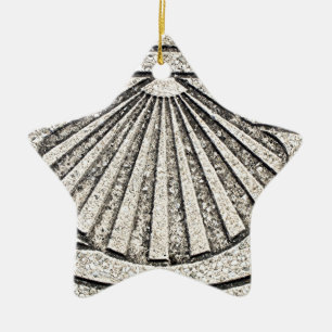 Ornamento De Cerâmica Escudo do EL Camino, pavimento, espanha