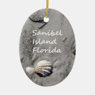Ornamento De Cerâmica Escudos da areia da ilha de Sanibel