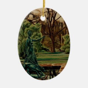 Ornamento De Cerâmica Escultura de Diana Artemis nos jardins