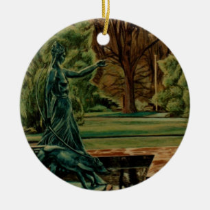 Ornamento De Cerâmica Escultura de Diana Artemis nos jardins