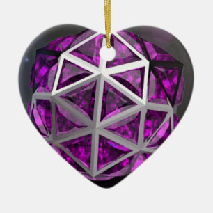 Ornamento De Cerâmica Esfera Ametist Gemstone Roxo