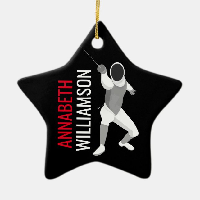 Ornamento De Cerâmica Esgrima (Frente)