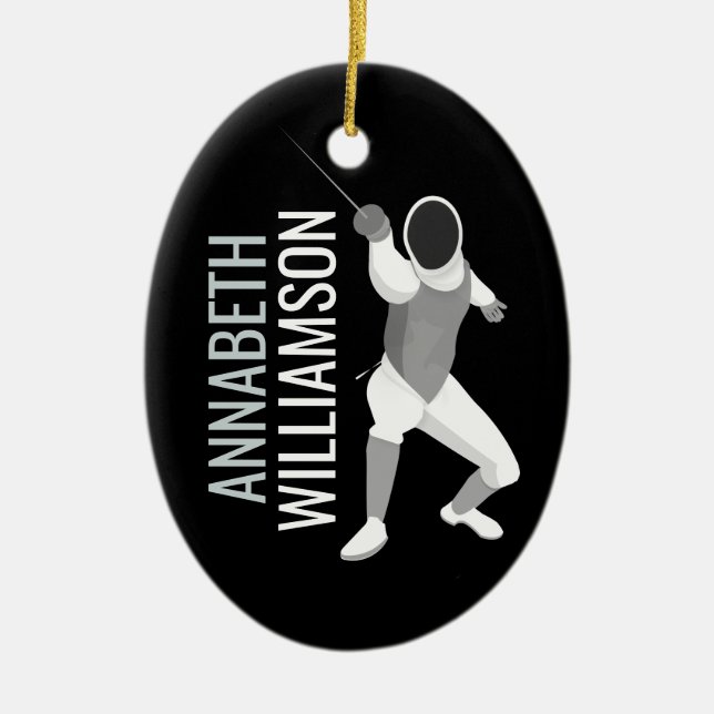 Ornamento De Cerâmica Esgrima (Frente)