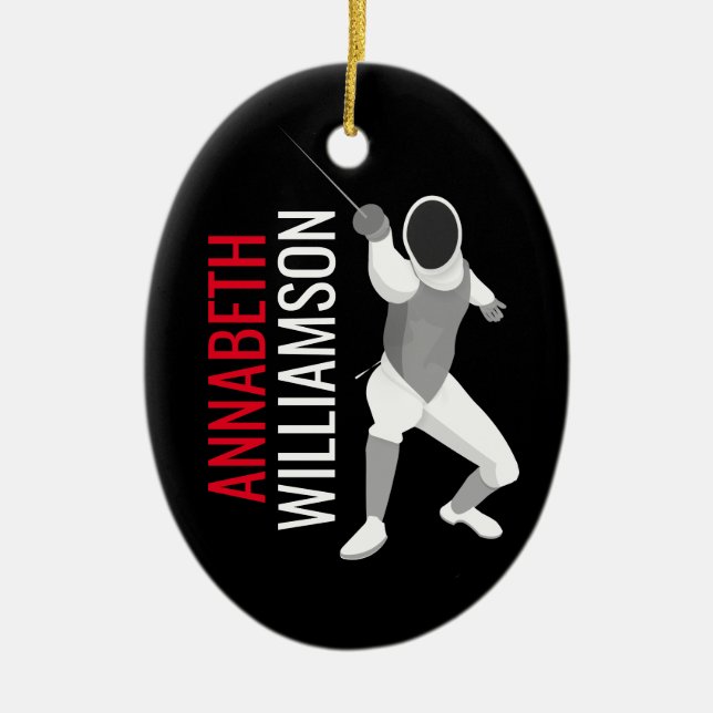 Ornamento De Cerâmica Esgrima (Frente)