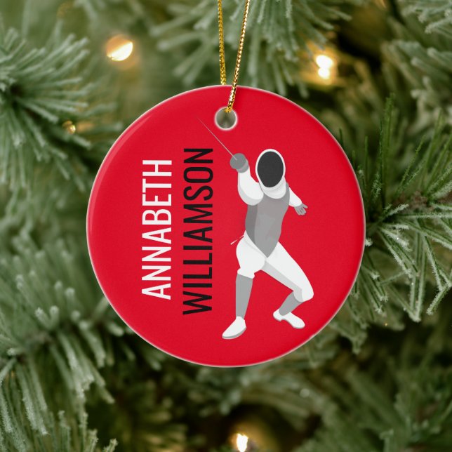 Ornamento De Cerâmica Esgrima (Árvore)