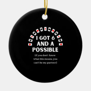 Ornamento De Cerâmica Espadas Engraçadas Tenho Seis E Um Possível Cart