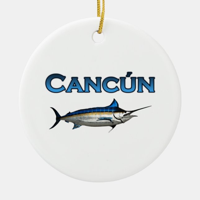 Ornamento De Cerâmica Espadim azul de Cancun (Frente)