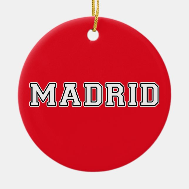 Ornamento De Cerâmica Espanha de Madrid (Frente)