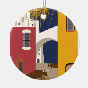 Ornamento De Cerâmica Espanha viagens vintage