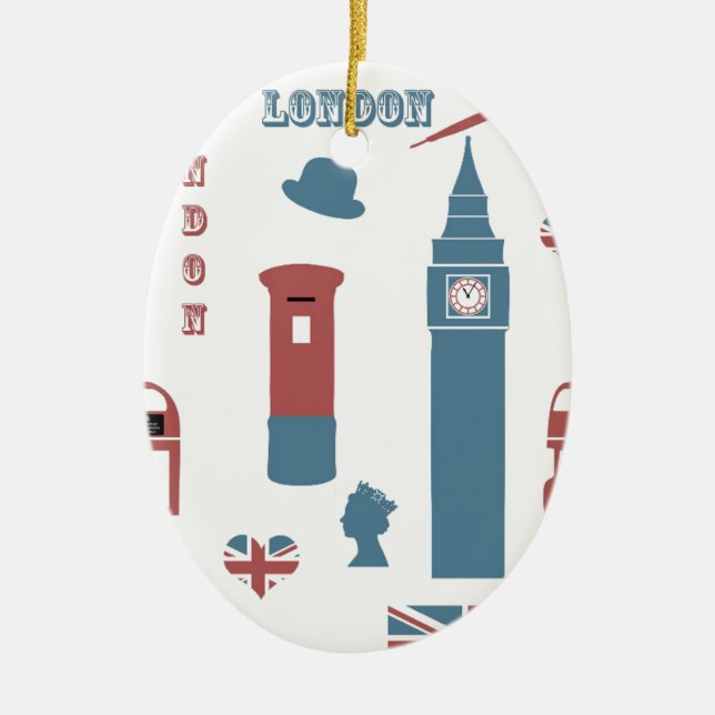 Ornamento De Cerâmica Especial de Londres (Frente)